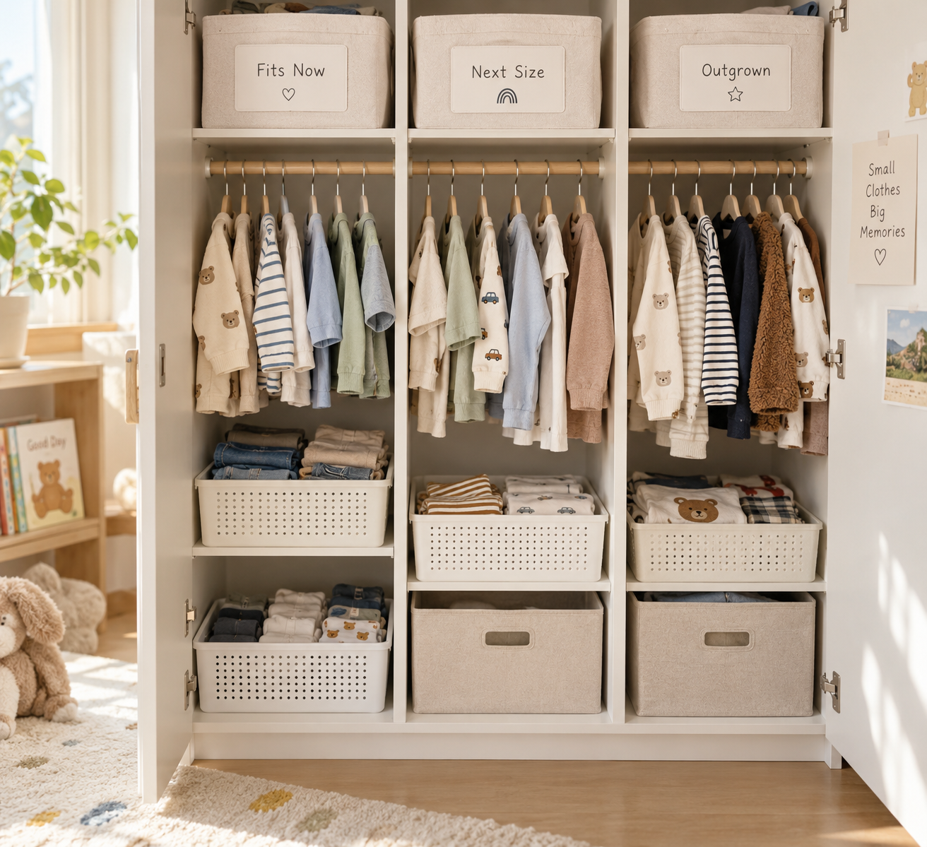 How to Make More Room in a Small Kids’ Closet Without Buying More Storage