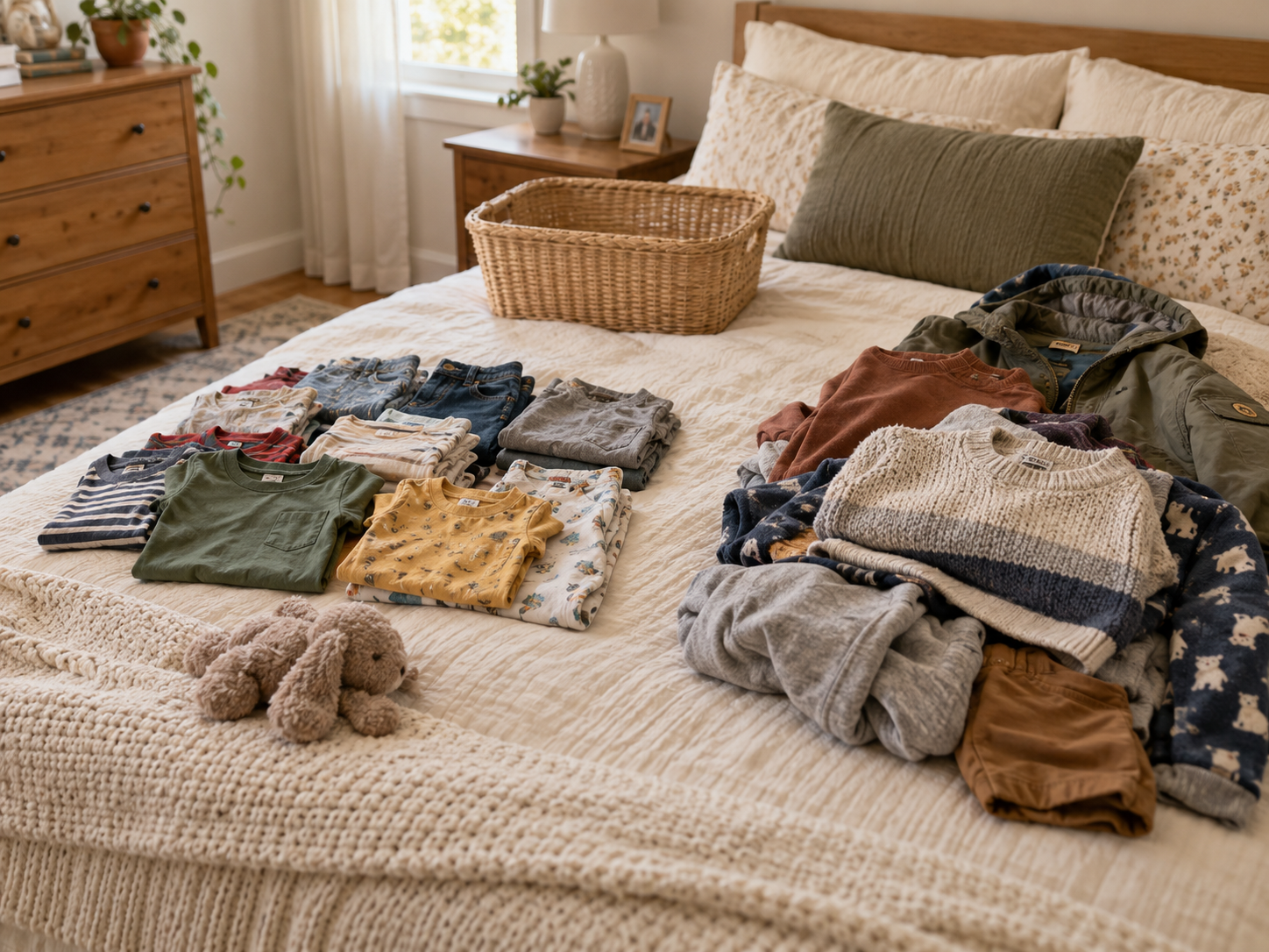 How to Organize Hand-Me-Down Clothes by Size and Season?