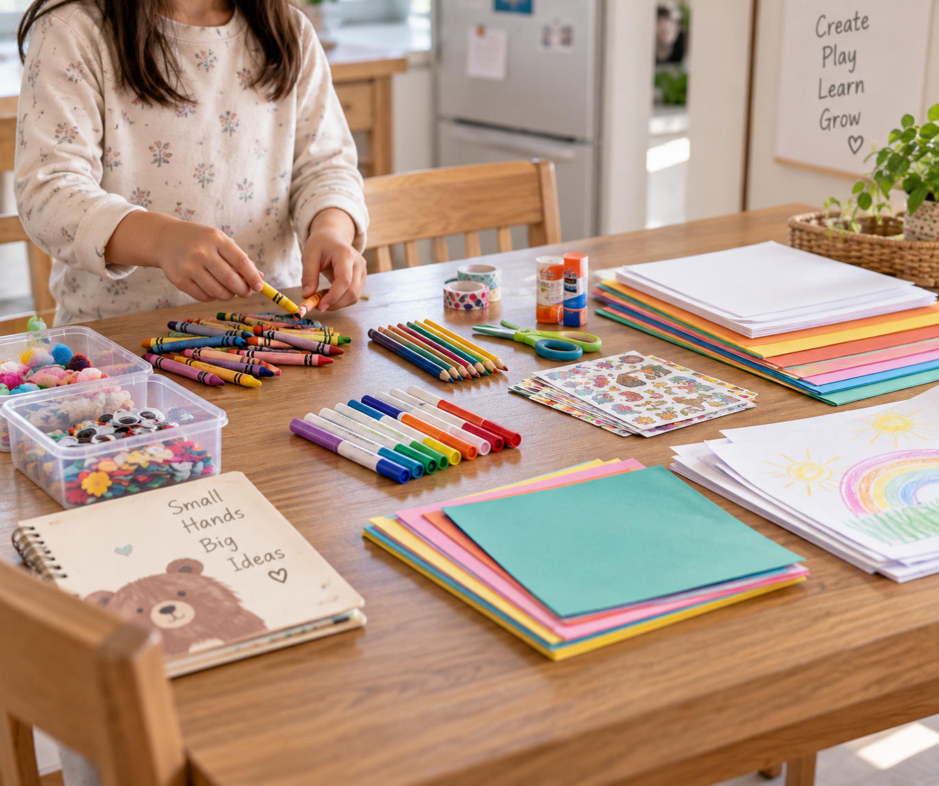 How to Organize Kidsโ Art Supplies When You Donโt Have a Craft Room